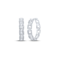 3/8CTW-DIA CN HOOPS EARRING