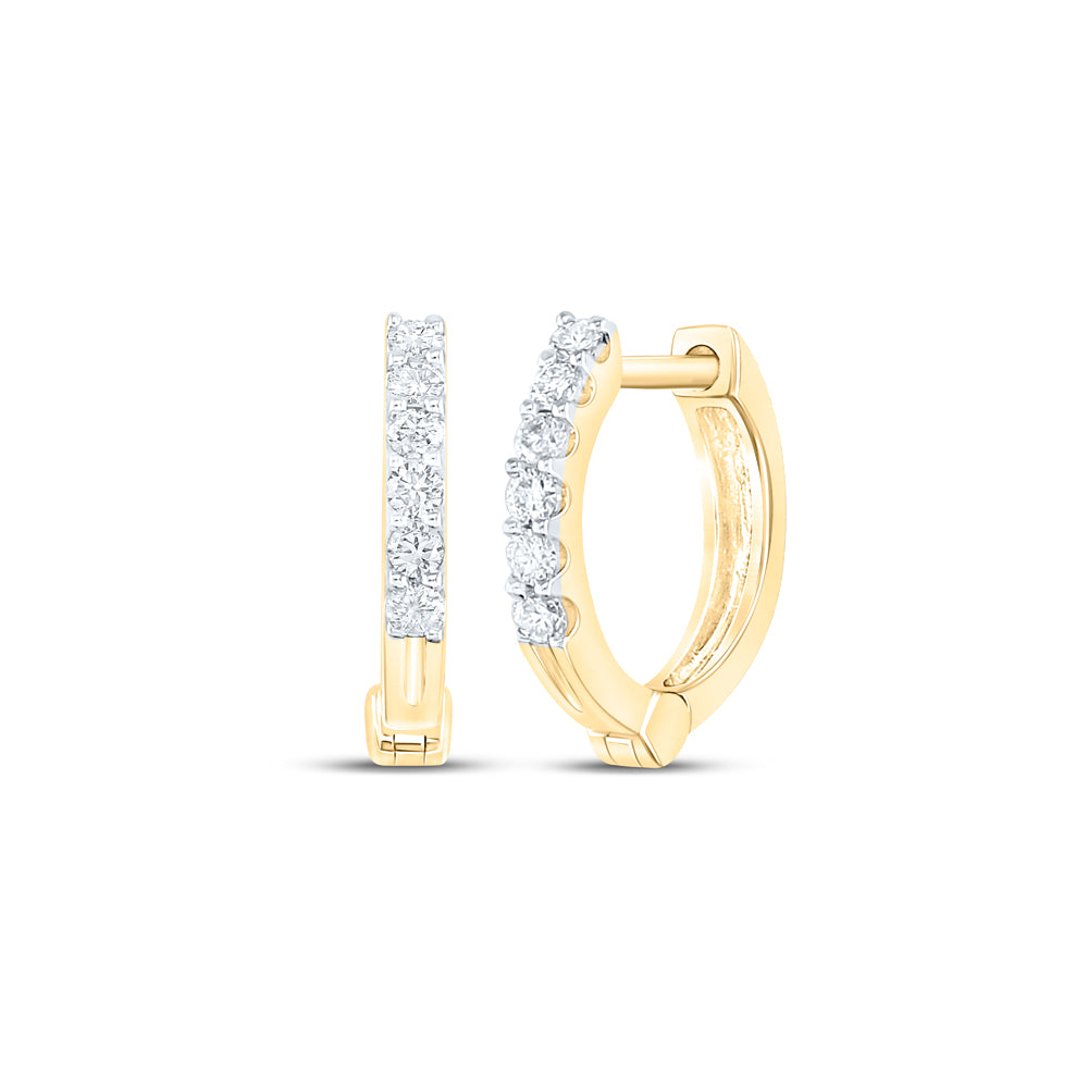 1/10CTW-DIA CN HOOPS EARRING