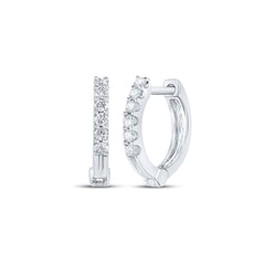 1/10CTW-DIA CN HOOPS EARRING