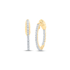 1/2CTW-DIA NK HOOP EARRING