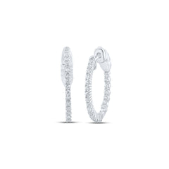 1/2CTW-DIA NK HOOP EARRING