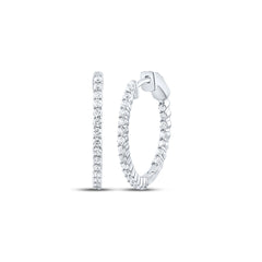 1CTW-DIA NK HOOPS EARRING