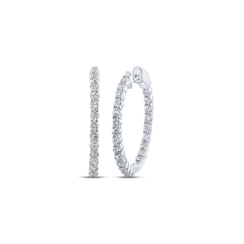 1 1/2CTW-DIA NK HOOPS EARRING