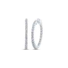 1 1/2CTW-DIA NK HOOPS EARRING