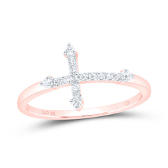 1/10CTW-DIA CN CROSS RING