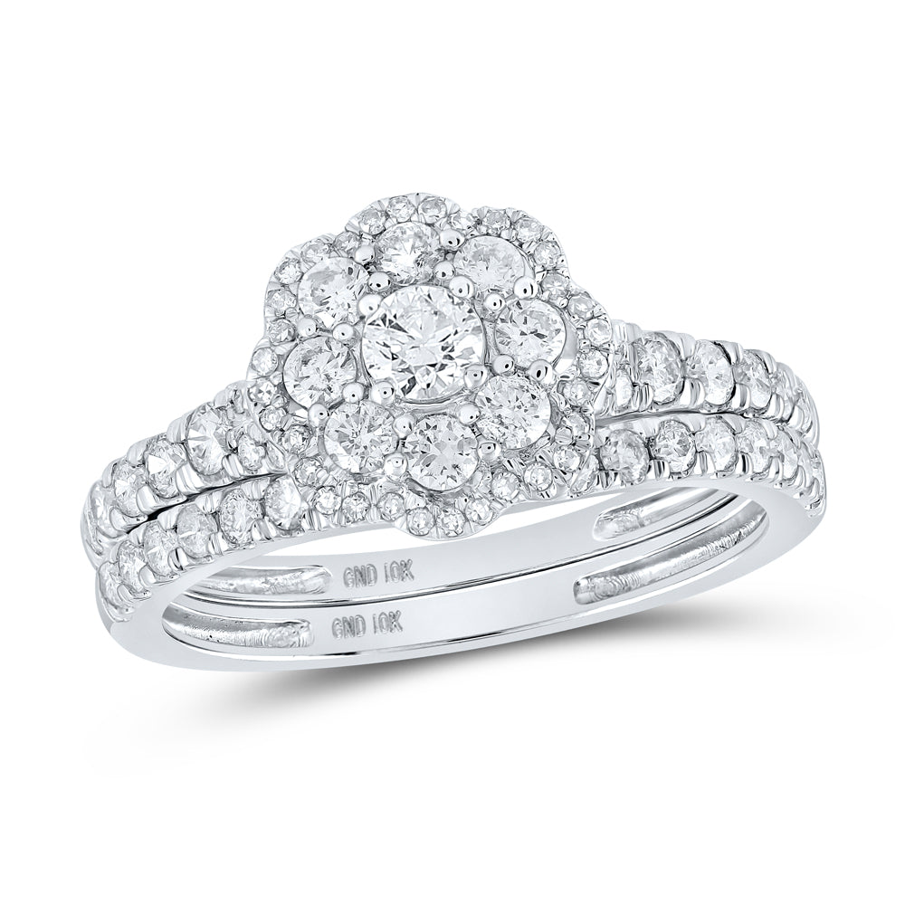1CTW-DIA ANA M FASHION BRIDAL SET,SINGLE HALO