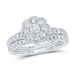 1CTW-DIA ANA M FASHION BRIDAL SET,SINGLE HALO