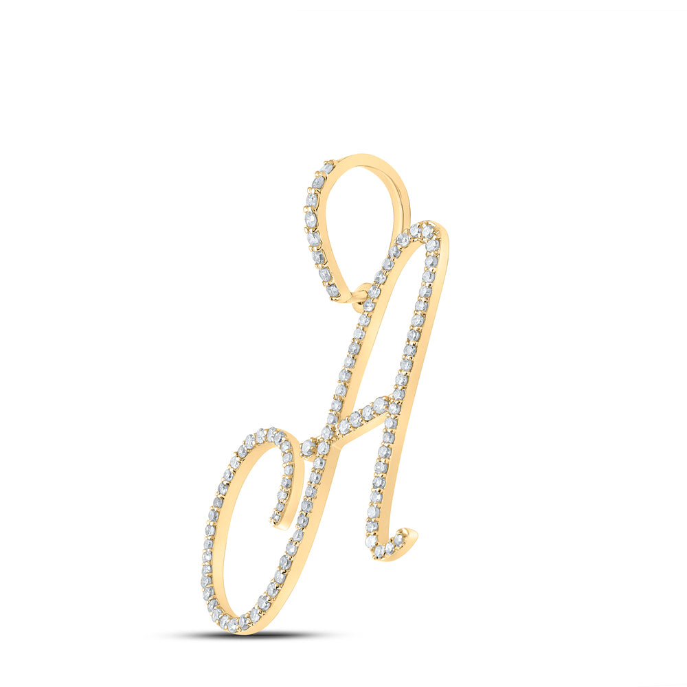 1/2CT-DIA P1 INITIAL "A" GIFT PENDANT