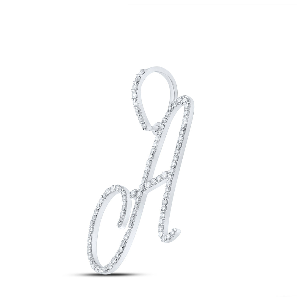 1/2CT-DIA P1 INITIAL "A" GIFT PENDANT