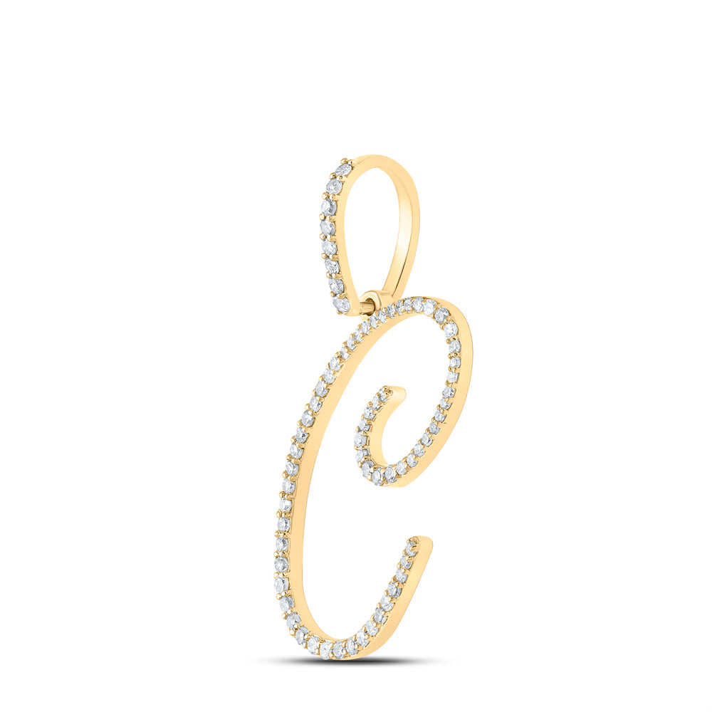 3/8CTW-DIA P1 INITIAL "C" GIFT PENDANT
