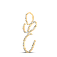 1/2CTW-DIA P1 INITIAL "E" GIFT PENDANT