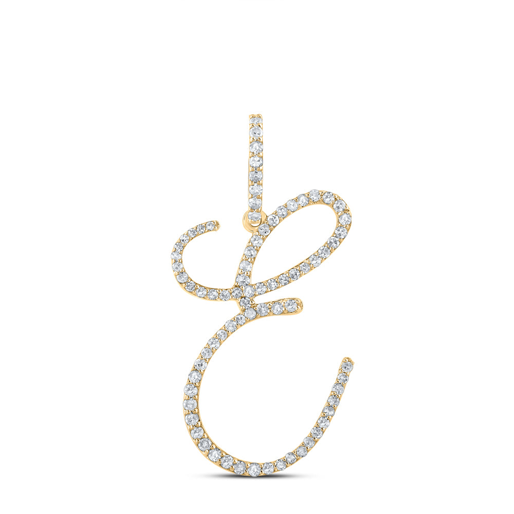 1/2CTW-DIA P1 INITIAL "E" GIFT PENDANT