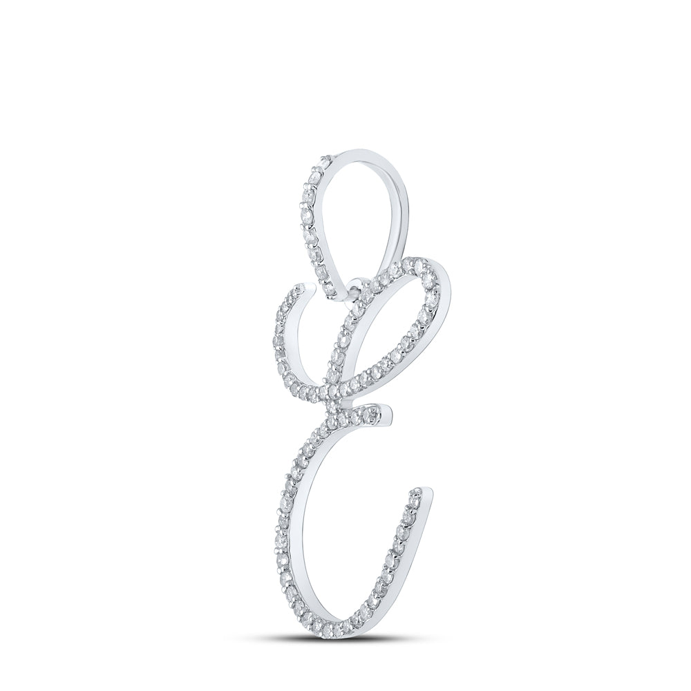 1/2CTW-DIA P1 INITIAL "E" GIFT PENDANT