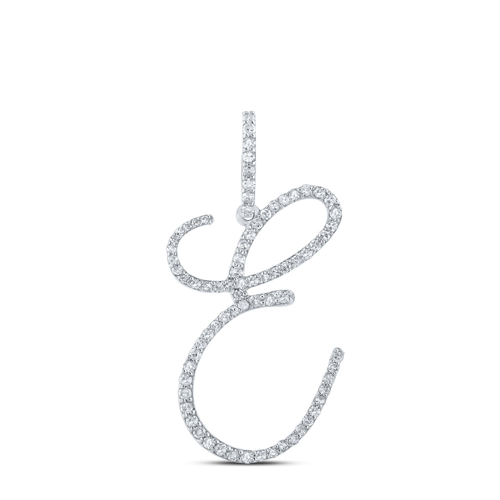 1/2CTW-DIA P1 INITIAL "E" GIFT PENDANT