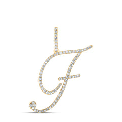 1/2CTW-DIA P1 INITIAL "F" GIFT PENDANT
