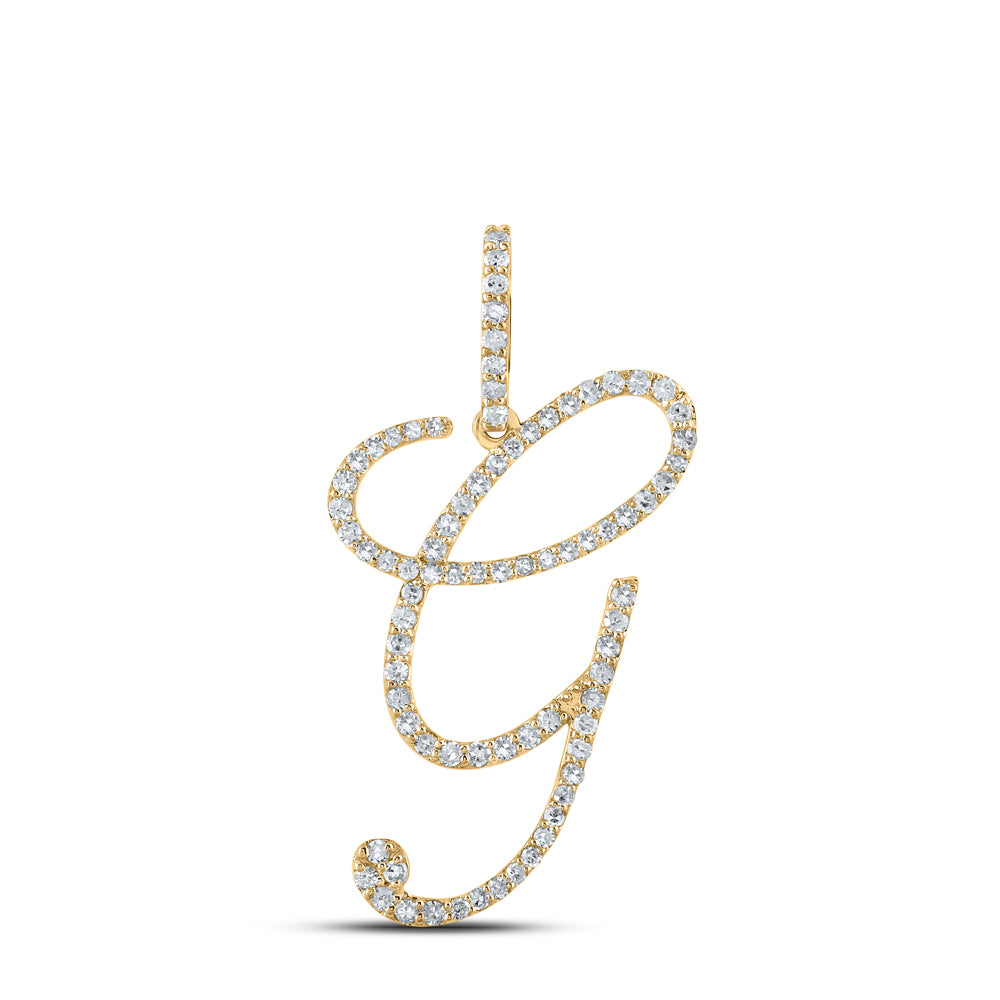 1/2CTW-DIA P1 INITIAL "G" GIFT PENDANT