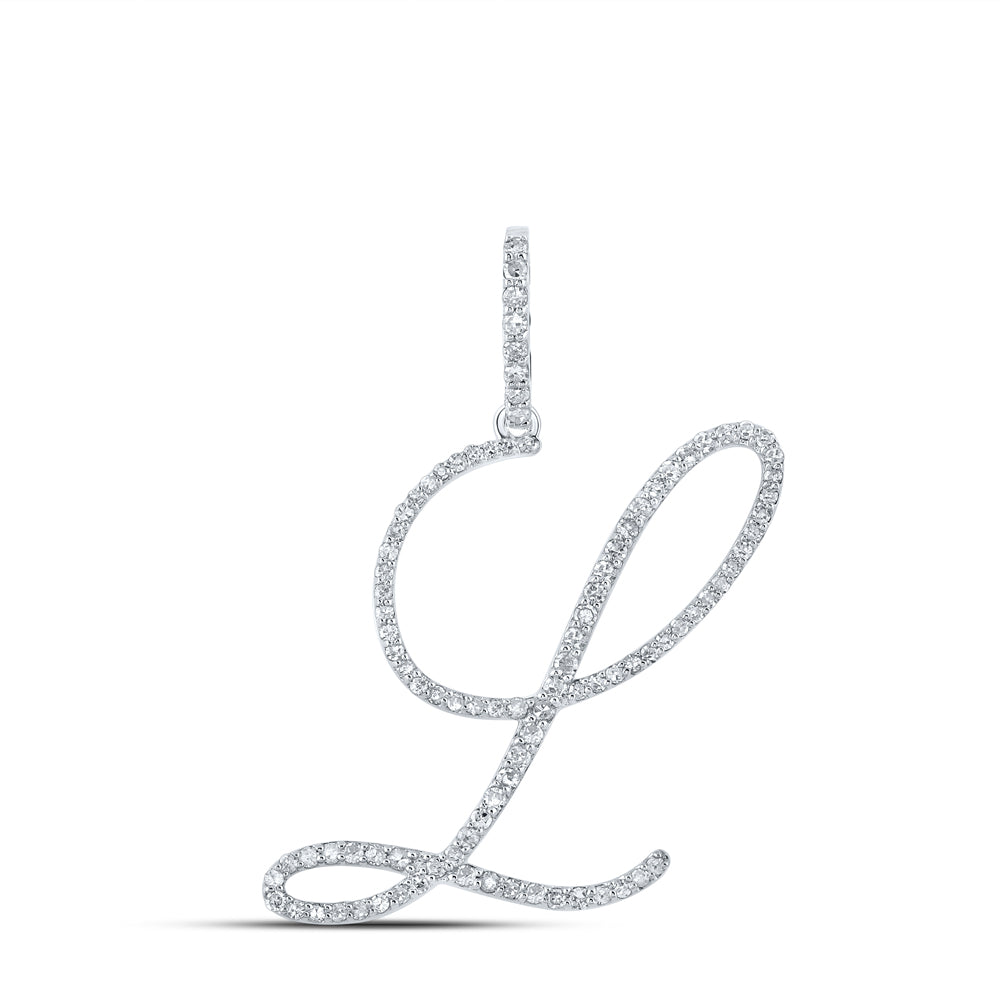 1/2CTW-DIA P1 INITIAL "L" GIFT PENDANT