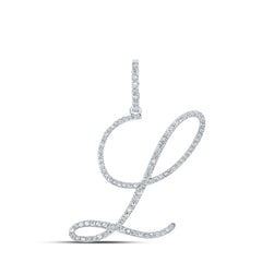 1/2CTW-DIA P1 INITIAL "L" GIFT PENDANT