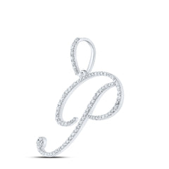 1/2CTW-DIA P1 INITIAL "P" GIFT PENDANT
