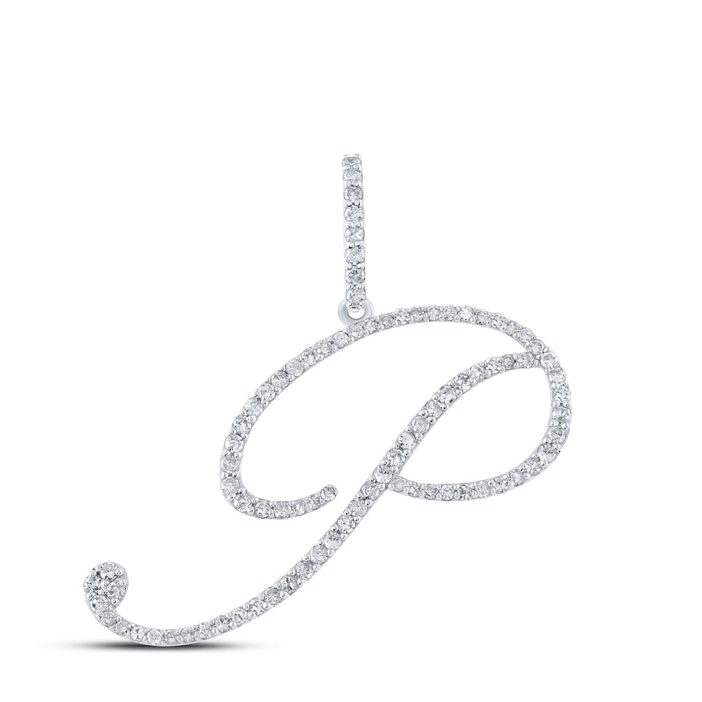 1/2CTW-DIA P1 INITIAL "P" GIFT PENDANT