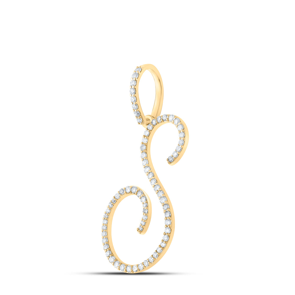 3/8CTW-DIA P1 INITIAL "S" GIFT PENDANT