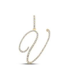 1/2CTW-DIA P1 INITIAL "V" GIFT PENDANT