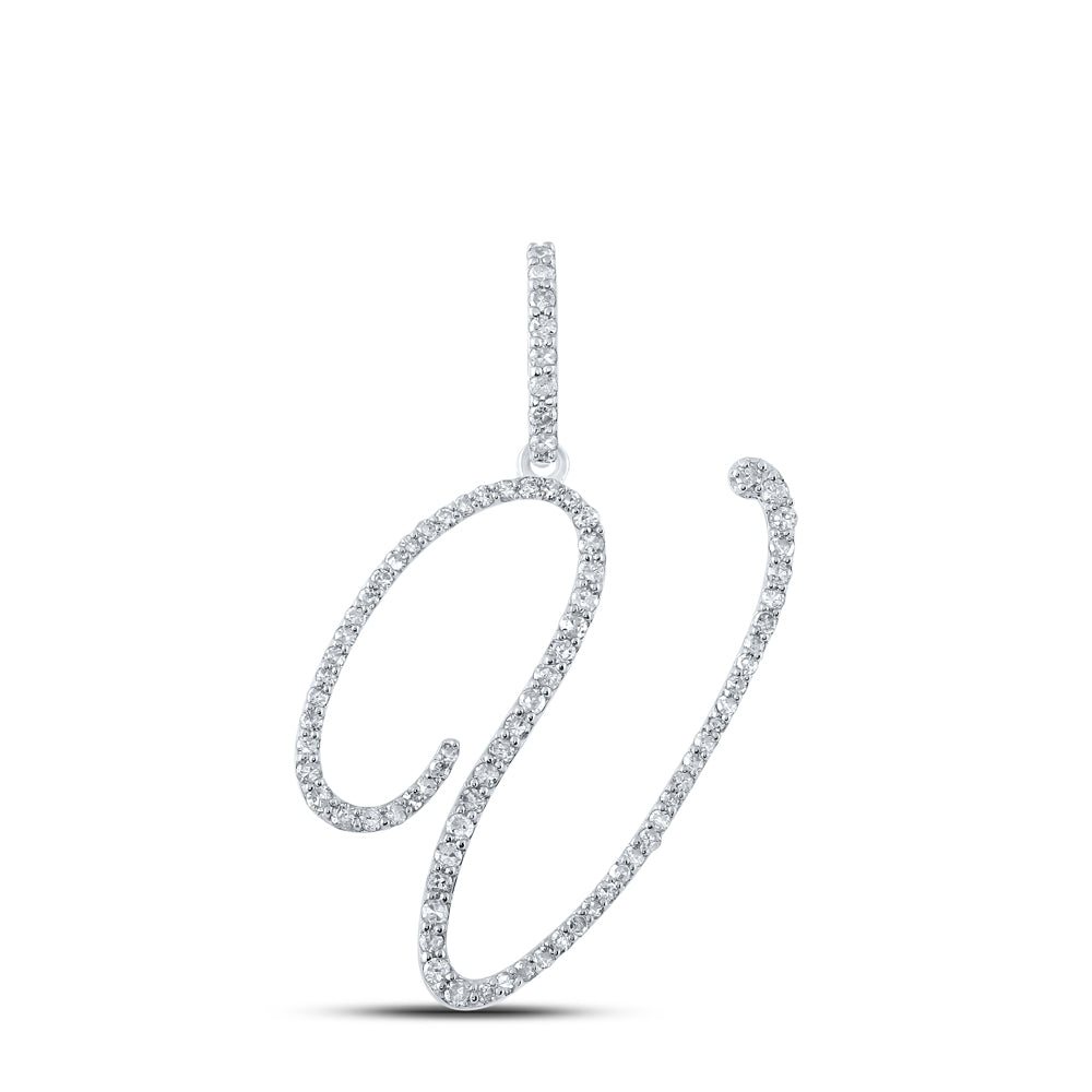 1/2CTW-DIA P1 INITIAL "V" GIFT PENDANT