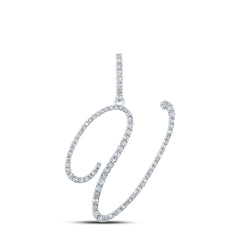 1/2CTW-DIA P1 INITIAL "V" GIFT PENDANT