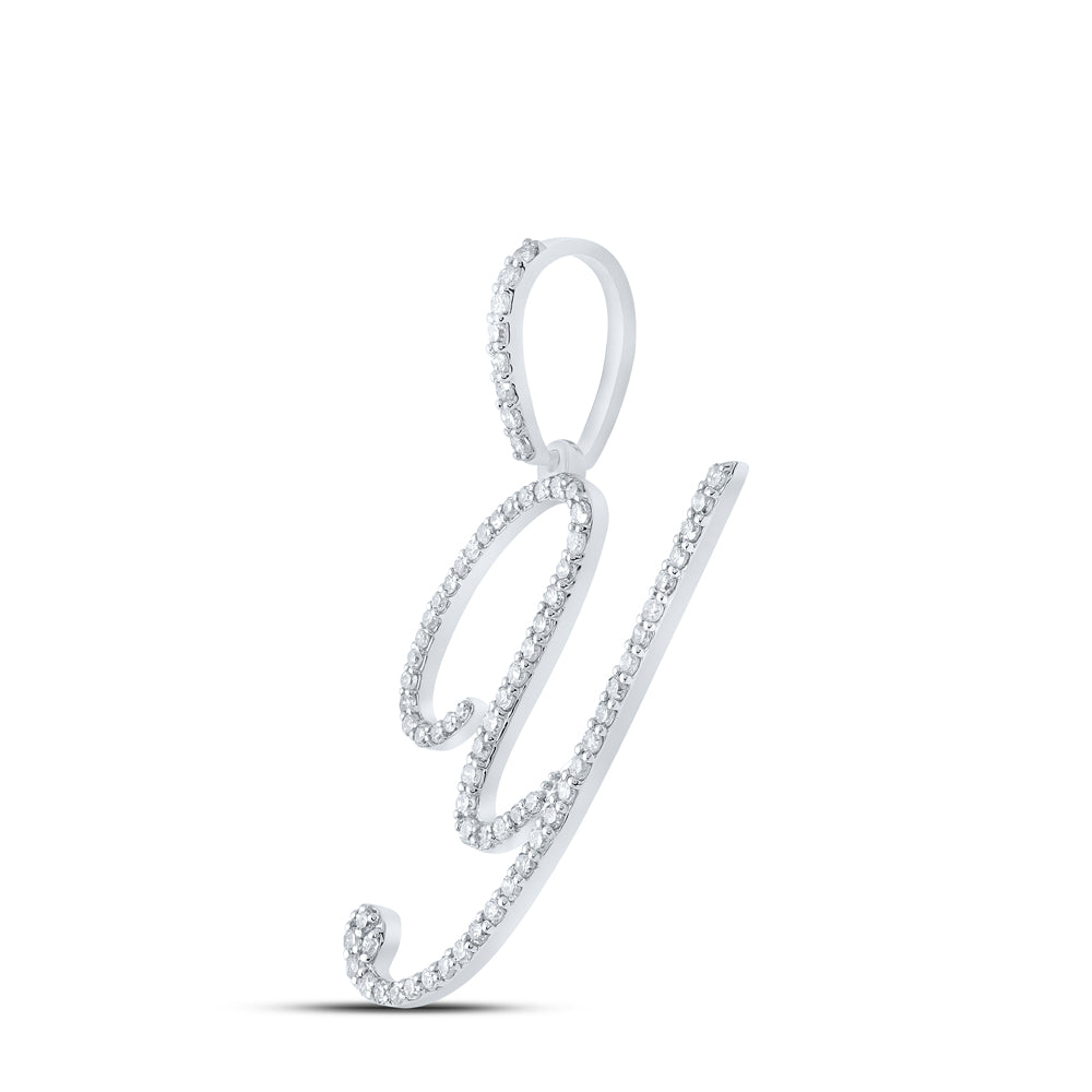 1/2CTW-DIA P1 INITIAL "Y" GIFT PENDANT