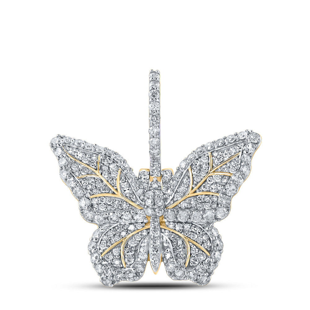 1 1/2CTW-DIA NK BUTTERFLY MENS CHARM