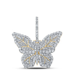 1 1/2CTW-DIA NK BUTTERFLY MENS CHARM