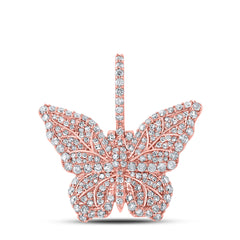 1 1/2CTW-DIA NK BUTTERFLY MENS CHARM