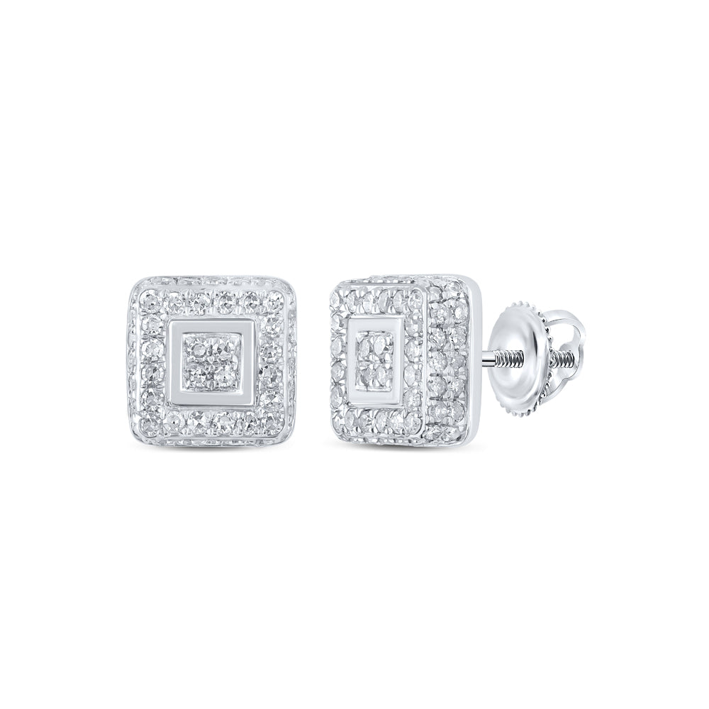 3/8CTW-DIA P3 GIFT SQUARE EARRING