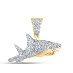 1 CTW-DIA P1P2 SHARK MENS CHARM