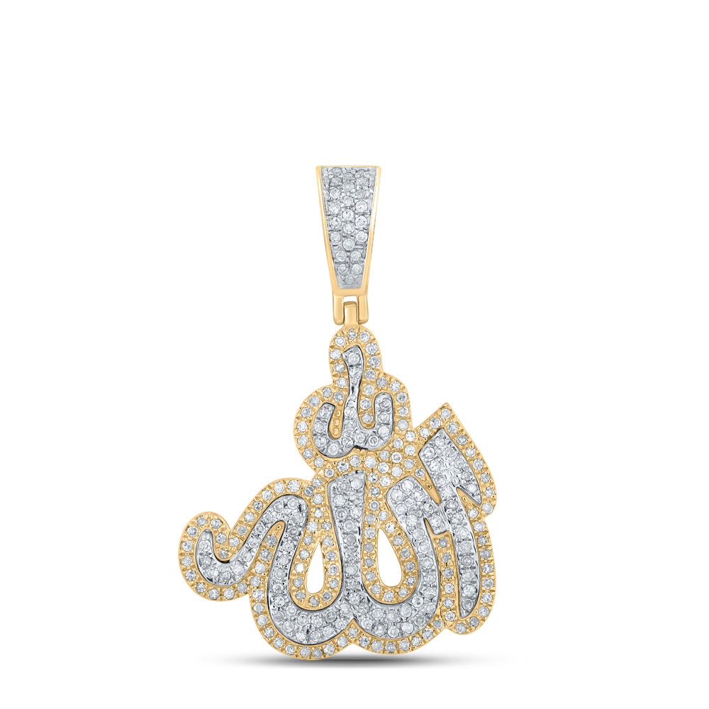 3/4CTW-DIA P1P2 ALLAH MENS CHARM