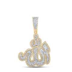 3/4CTW-DIA P1P2 ALLAH MENS CHARM