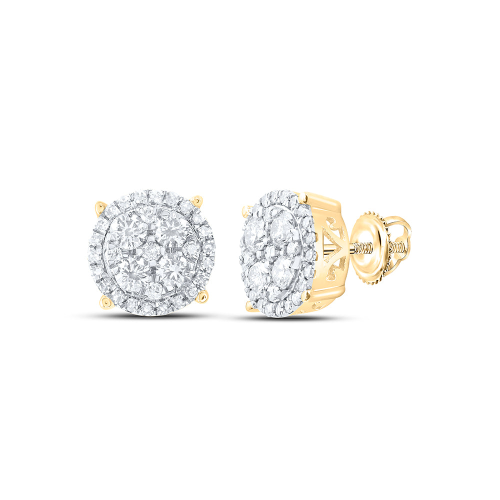 1CT-DIA NK FASHION ROUND EARRING