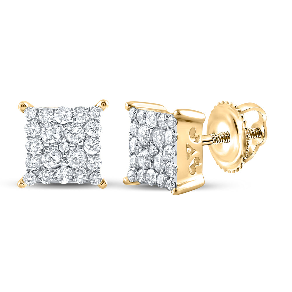 1/4CT-DIA NK FASHION SQUARE EARRING