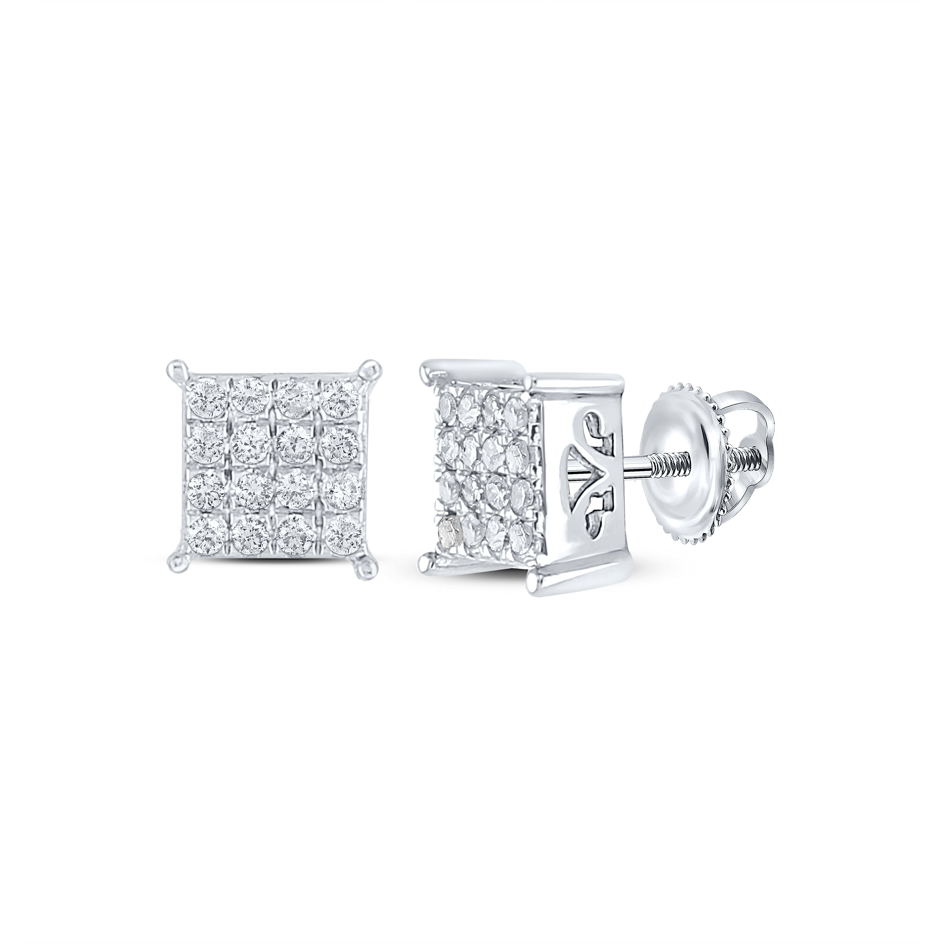 1/4CT-DIA NK FASHION SQUARE EARRING