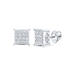 1/4CT-DIA NK FASHION SQUARE EARRING
