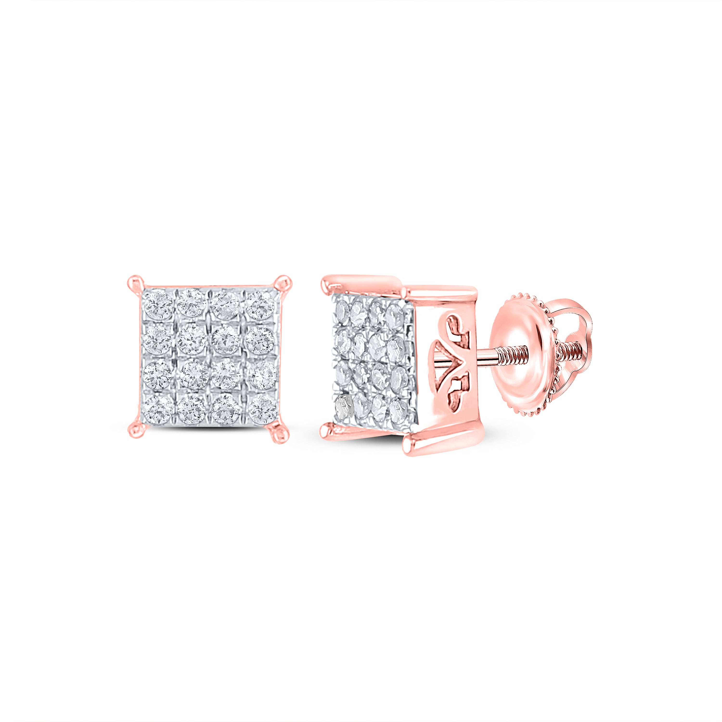1/4CT-DIA NK FASHION SQUARE EARRING