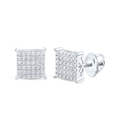 1/2CT-DIA NK FASHION SQUARE EARRING