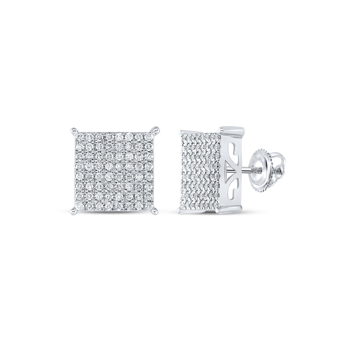 1CT-DIA NK FASHION SQUARE EARRING