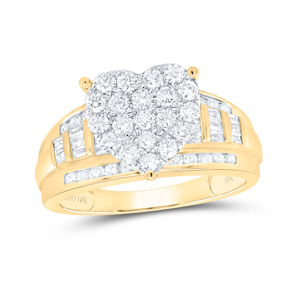 1CTW-DIA NK FASHION HEART RING