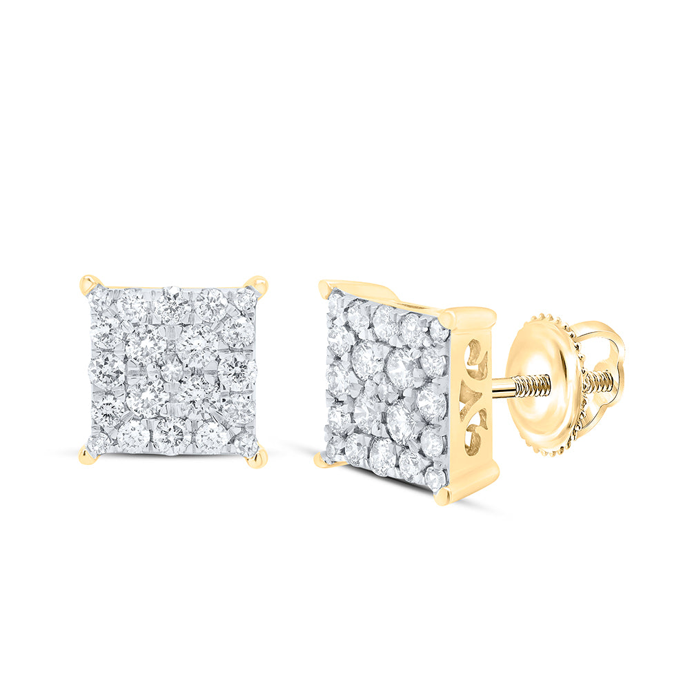 3/4CT-DIA NK FASHION SQUARE EARRING