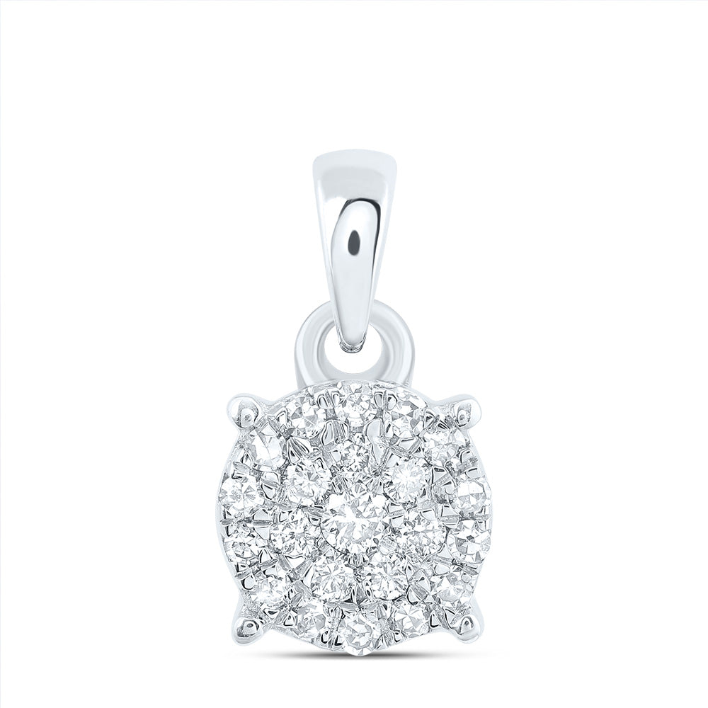 1/6CTW-DIA NK FASHION ROUND PENDANT