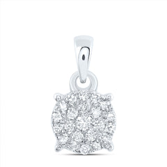 1/6CTW-DIA NK FASHION ROUND PENDANT
