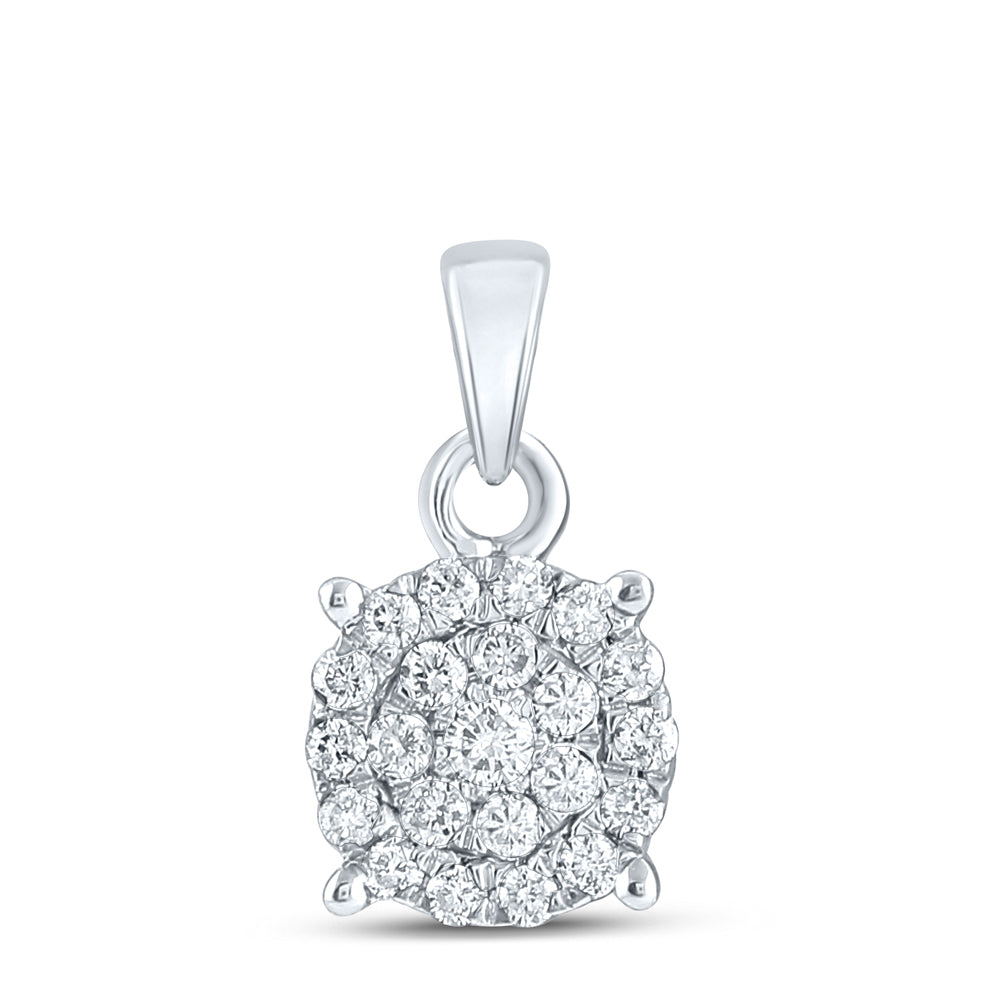 1/4CTW-DIA NK FASHION ROUND PENDANT