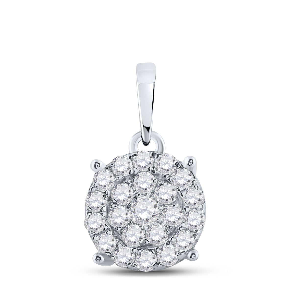 1 1/2CTW-DIA NK FASHION ROUND PENDANT
