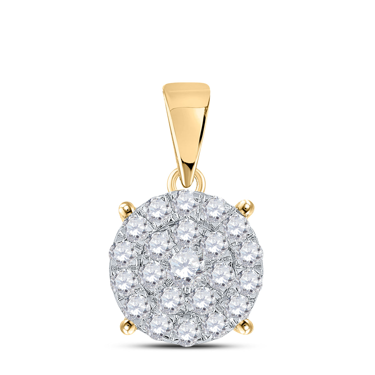 2CTW-DIA NK FASHION ROUND PENDANT